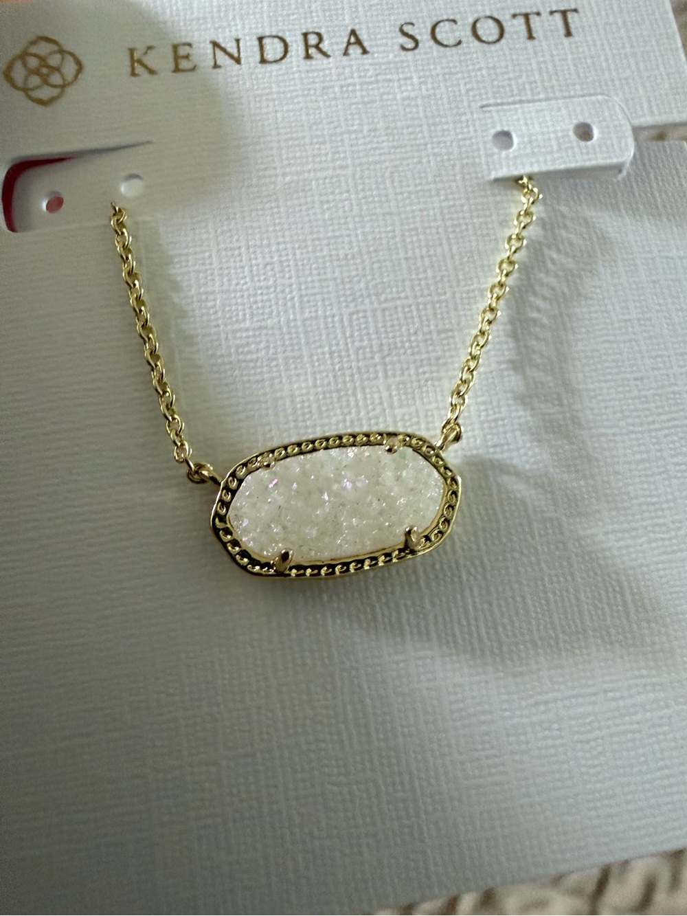 🎀Kendra Scott Ari In Iridescent Drusy Gold Pendant Necklace